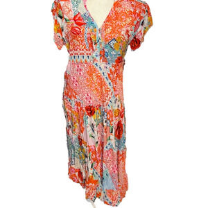 Karyn Seo Floral Multi Colored Viscose Dress XS